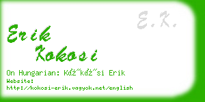 erik kokosi business card